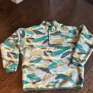Vintage Patagonia Synchilla Fleece Popover Snap Pocket Lg Appears New/Excellent